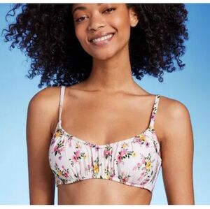 SHADE & SHORE WOMEN'S FLORAL PRINT SWIM TOP 36B.